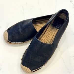Tory Burch Black-and-Tan Espadrilles (Size 8)
